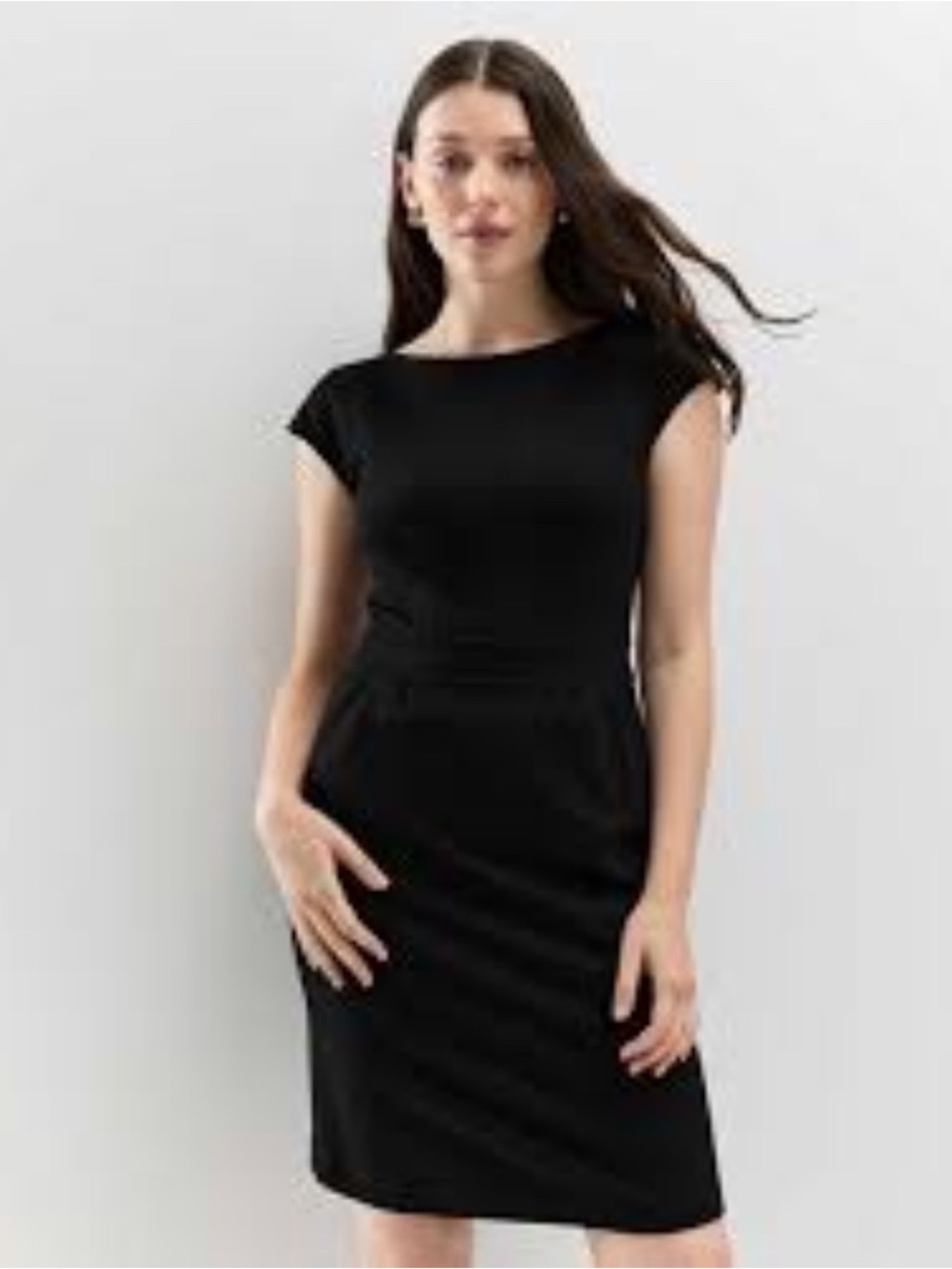 Banana Republic Black Wool Sheath Dress